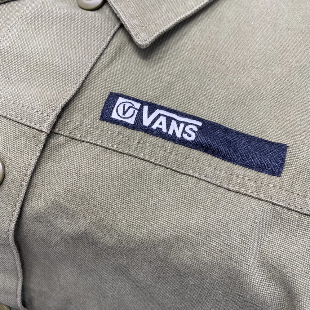 VANS Men's Size VN0A5AR1BOL Quick Response Jacket Army Burnt Olive Green Canvas - Picture 4 of 8